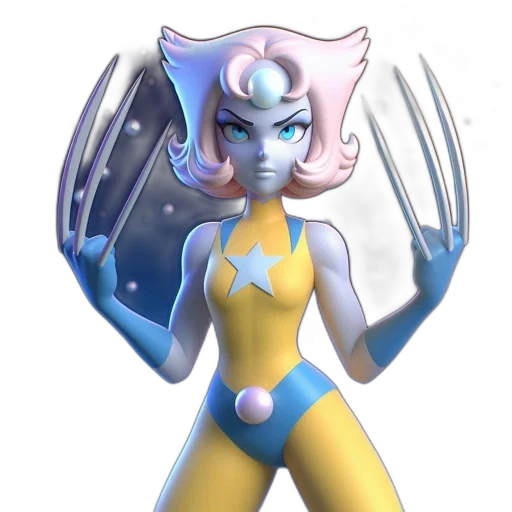 robot, staff, weapon, concept art, 3d render, fantasy art, comic book art, pastel transparent PNG cut-out