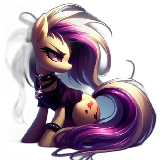 fantasy art, pixel art, concept art, cartoon, dark, monochrome, eccentrically-styled, pony transparent PNG cut-out