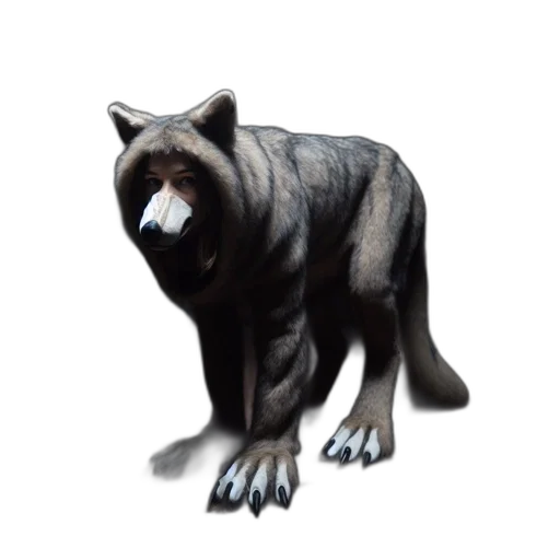 animal, creature, staff, mask, concept art, 3d render, fantasy art, photorealistic transparent PNG cut-out