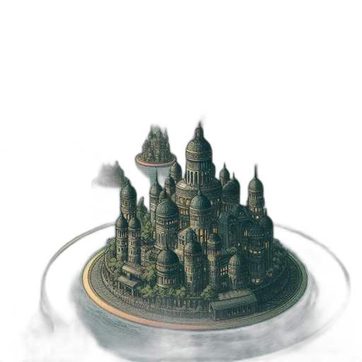 building, crown, dragon, hat, 3d render, concept art, fantasy art, pixel art transparent PNG cut-out