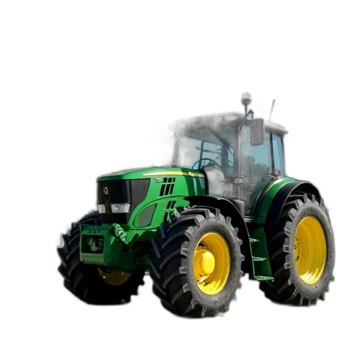robot, 3d render, concept art, pixel art, photorealistic, large, green, tractor transparent PNG cut-out