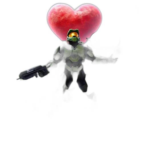 robot, weapon, staff, concept art, pixel art, 3d render, cyberpunk, green transparent PNG cut-out