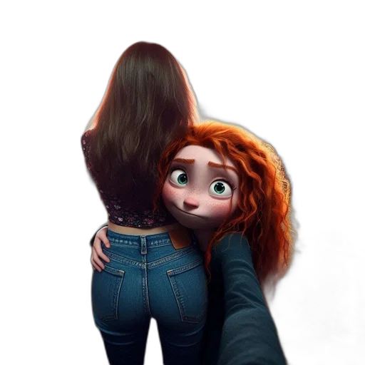 hair, jacket, dress, creature, cartoon, concept art, 3d render, photorealistic transparent PNG cut-out