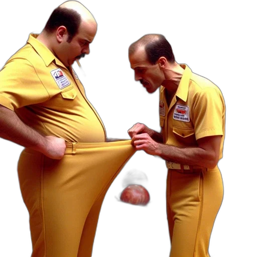 food, concept art, bowling, alley, scene, two, men, dressed transparent PNG cut-out