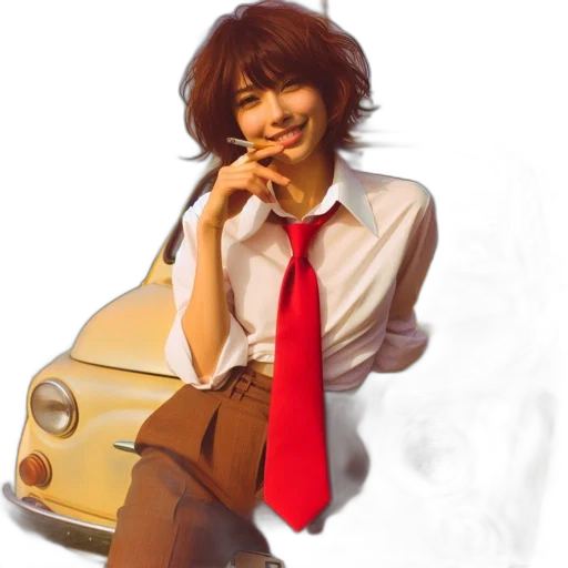 car, face, staff, dress, photorealistic, anime, concept art, oil painting transparent PNG cut-out