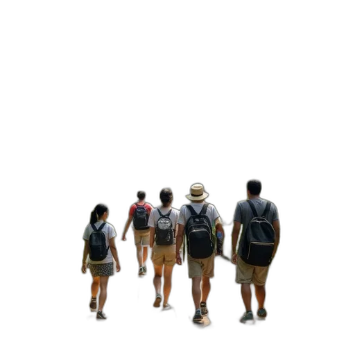 staff, umbrella, jacket, hat, 3d render, concept art, pixel art, photorealistic transparent PNG cut-out