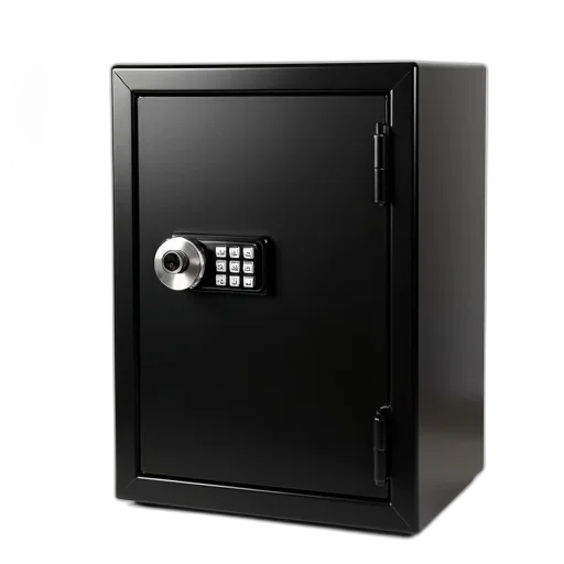 furniture, robot, 3d render, black, electronic, safe, digital, keypad transparent PNG cut-out