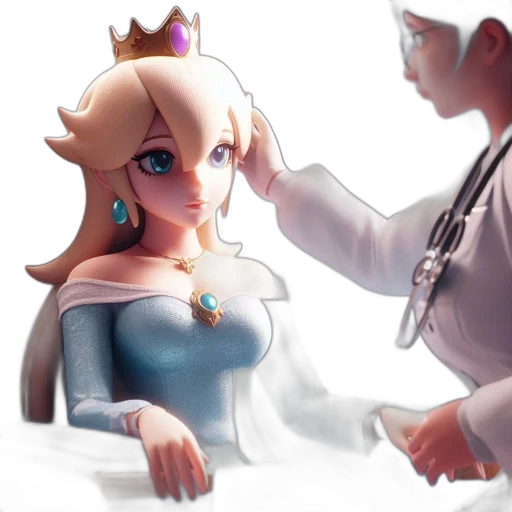 crown, staff, dress, robot, concept art, 3d render, fantasy art, pixel art transparent PNG cut-out