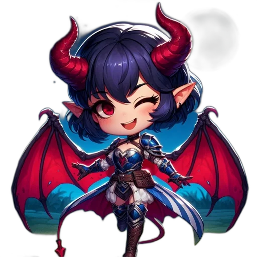 dragon, staff, fantasy art, pixel art, concept art, anime, dark, red transparent PNG cut-out