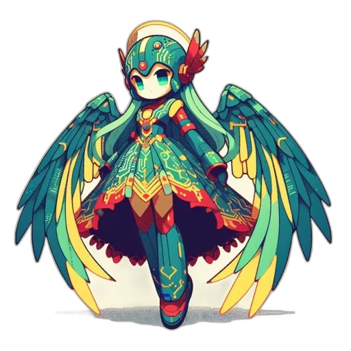dragon, staff, creature, weapon, pixel art, concept art, fantasy art, anime transparent PNG cut-out