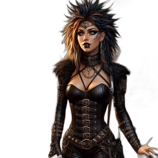 fantasy art, concept art, comic book art, cyberpunk, dark, fantasy, marketplace, distinctive transparent PNG cut-out