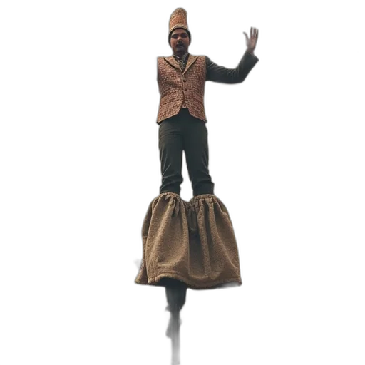 jacket, staff, furniture, hat transparent PNG cut-out