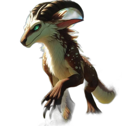 dragon, creature, animal, staff, concept art, fantasy art, 3d render, pixel art transparent PNG cut-out