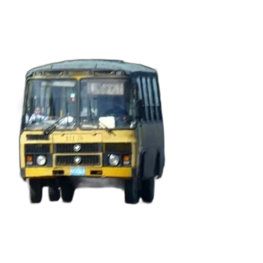 car, 3d render, photorealistic, concept art, pixel art, yellow, bus, driving transparent PNG cut-out