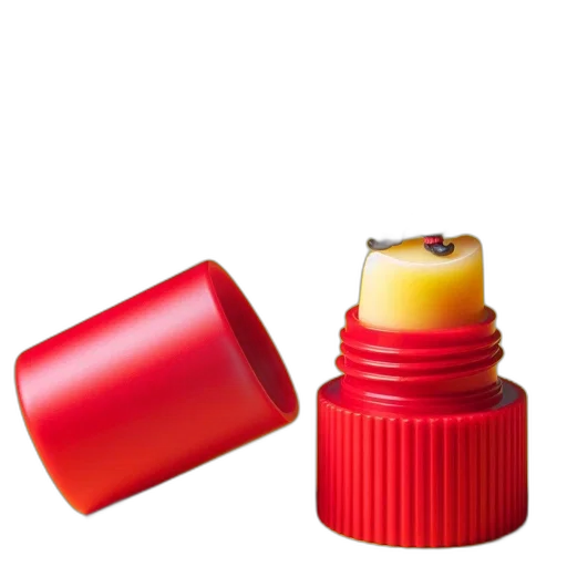 bottle, food, crown, weapon, 3d render, photorealistic, red, whimsical transparent PNG cut-out