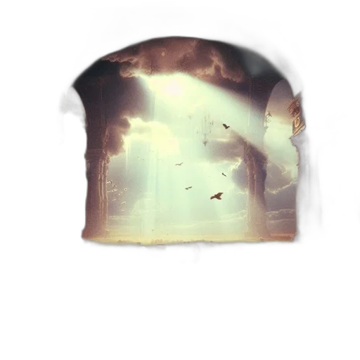 jacket, hat, dress, umbrella, concept art, fantasy art, 3d render, vaporwave transparent PNG cut-out