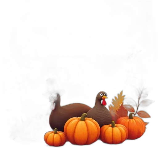 food, pixel art, concept art, 3d render, photorealistic, happy, thanksgiving, day transparent PNG cut-out
