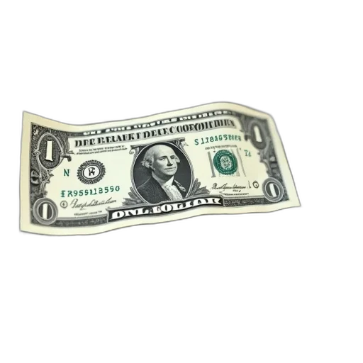 3d render, crumpled, dollar, bills transparent PNG cut-out