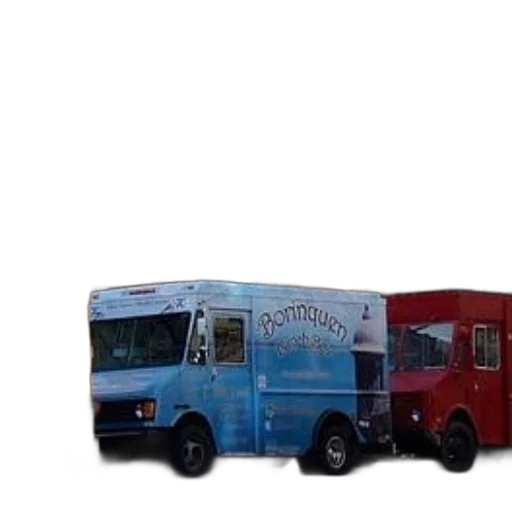 food, car, 3d render, concept art, three, trucks, parked, street transparent PNG cut-out
