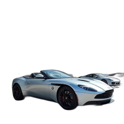 car, 3d render, photorealistic, concept art, silver, convertible, sports, parked transparent PNG cut-out