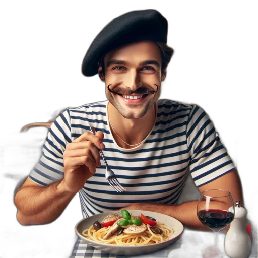 food, hat, face, animal, photorealistic, concept art, cartoon, man transparent PNG cut-out