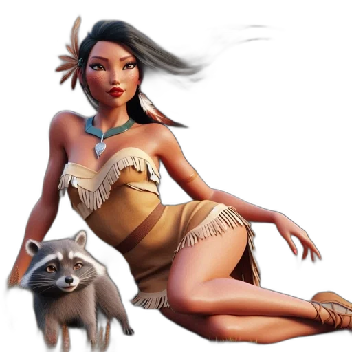 fantasy art, concept art, 3d render, comic book art, underwater, earth tones, animated, woman transparent PNG cut-out