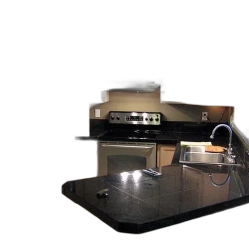3d render, modern, kitchen, stainless, steel, appliances, light, wood transparent PNG cut-out