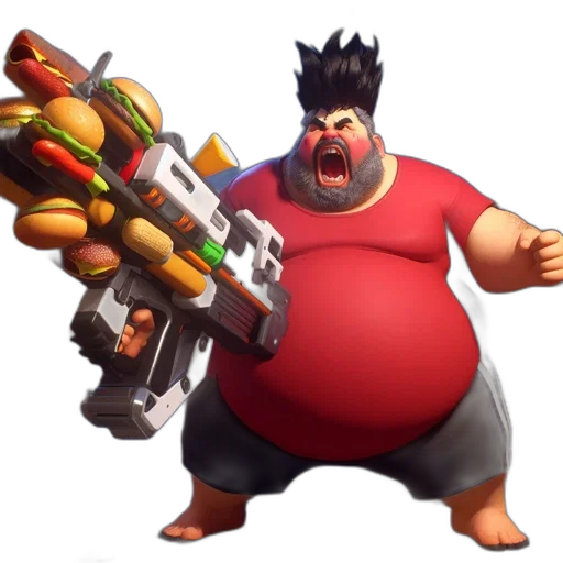 weapon, food, staff, animal, concept art, 3d render, fantasy art, animated transparent PNG cut-out