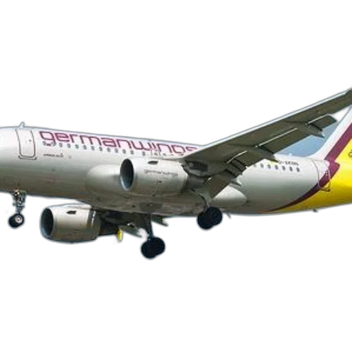 germanwings, airplane, flying, through, sky, clear, blue, background transparent PNG cut-out