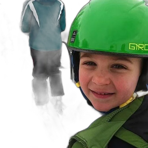 face, photorealistic, 3d render, green, young, child, wearing, helmet transparent PNG cut-out