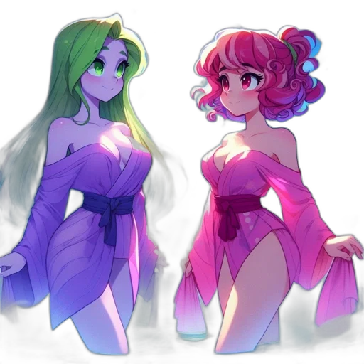 dress, concept art, vaporwave, pixel art, anime, underwater, neon lights, outer space transparent PNG cut-out