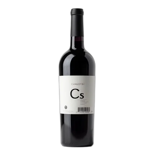 bottle, wine, label, featuring, chemical, symbol, word, chimistry transparent PNG cut-out