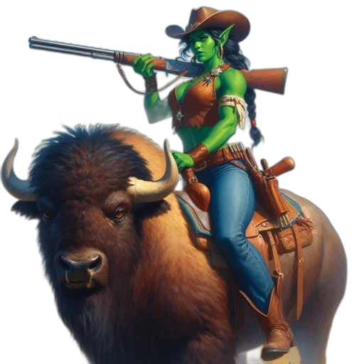 weapon, animal, staff, concept art, fantasy art, pixel art, photorealistic, green-skinned transparent PNG cut-out