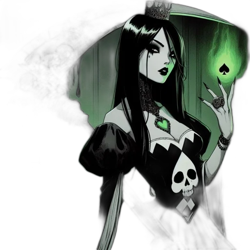 mask, staff, jewelry, dress, fantasy art, concept art, comic book art, anime transparent PNG cut-out