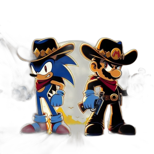 hat, concept art, pixel art, 3d render, comic book art, fire, sonic, mario transparent PNG cut-out
