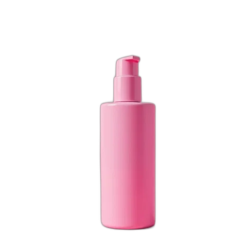 bottle, weapon, hair, 3d render, photorealistic, pink, color, conditioner transparent PNG cut-out