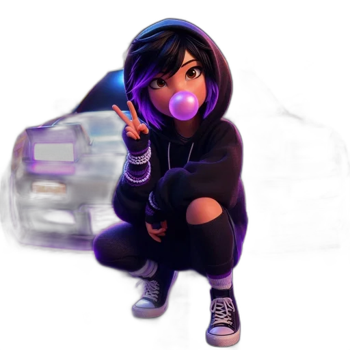 weapon, jacket, face, mask, concept art, cyberpunk, pixel art, anime transparent PNG cut-out