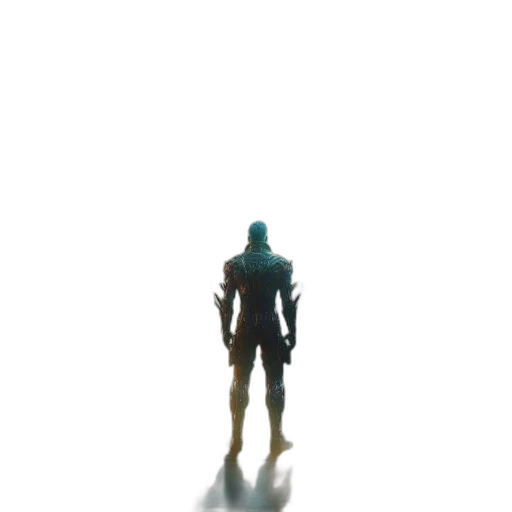 robot, weapon, sword, creature, 3d render, concept art, pixel art, comic book art transparent PNG cut-out