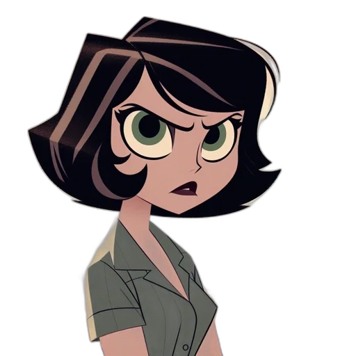 face, staff, dress, jacket, cartoon, concept art, comic book art, anime transparent PNG cut-out
