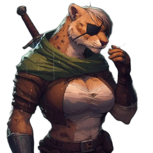 staff, animal, mask, creature, concept art, fantasy art, comic book art, pixel art transparent PNG cut-out