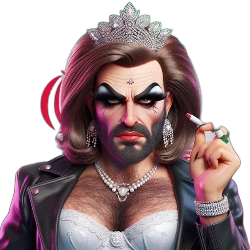 crown, face, concept art, fantasy art, photorealistic, 3d render, stylized, intense transparent PNG cut-out