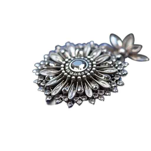 jewelry, crown, flower, staff, 3d render, photorealistic, close-up, view transparent PNG cut-out