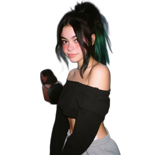 jacket, dress, hair, weapon, cyberpunk, anime, concept art, photorealistic transparent PNG cut-out