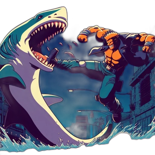 creature, concept art, comic book art, pixel art, fantasy art, underwater, blue, heart transparent PNG cut-out