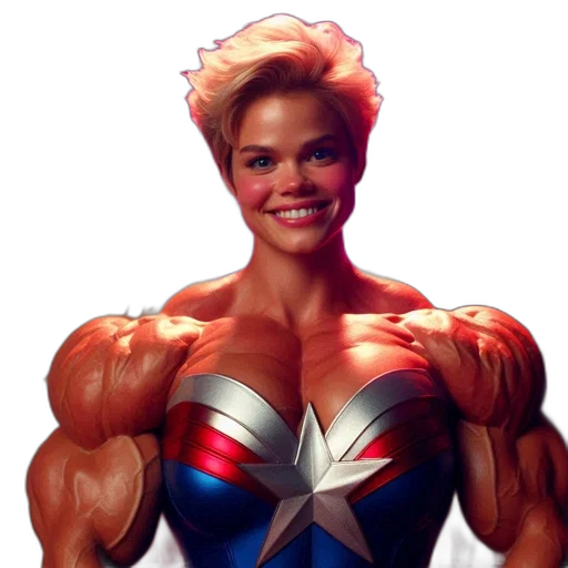 comic book art, concept art, photorealistic, 3d render, blonde-haired, woman, short, hair transparent PNG cut-out