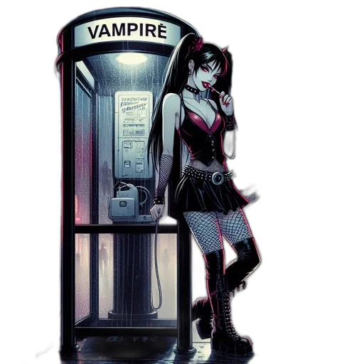 dress, comic book art, concept art, cyberpunk, fantasy art, neon lights, dark, nighttime transparent PNG cut-out