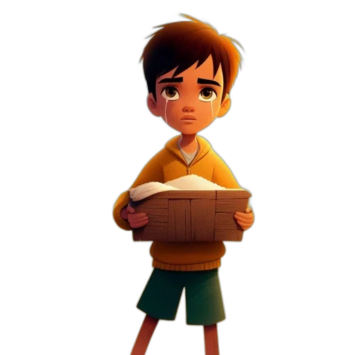 jacket, 3d render, concept art, cartoon, photorealistic, earth tones, animated, boy transparent PNG cut-out