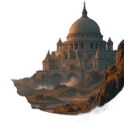 building, concept art, 3d render, photorealistic transparent PNG cut-out