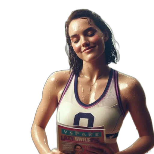 dress, robot, bottle, gym, woman, wet, white, sports transparent PNG cut-out