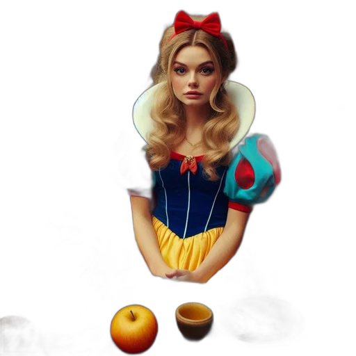 dress, crown, food, face, concept art, pixel art, fantasy art, photorealistic transparent PNG cut-out